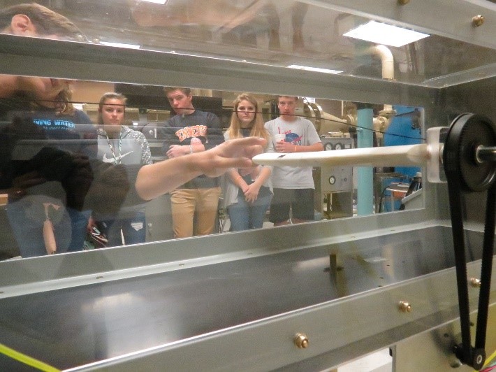 Demonstration of laminar-turbulent transition in a wind tunnel at UT Knoxville. 
