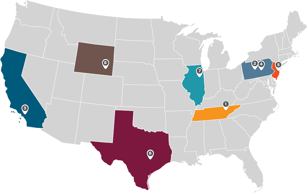 Location map for Partner Institutions